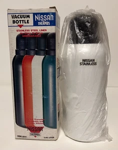 Termo Nissan Easy Pour Botella Aspiradora Blanco Nuevo en Caja HSK-900 Inoxidable Japón - Imagen 1 de 7