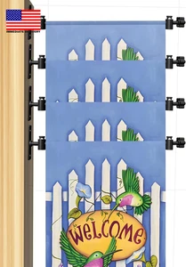 Wand Garten Fahnenhalter Ständer 12 x 18 | Montage Briefkasten Banner Deko Stange f - Bild 1 von 8