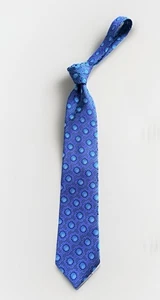 Ermenegildo Zegna Silk Tie Purple Blues Geometric Woven Floral Made in Italy - Picture 1 of 9