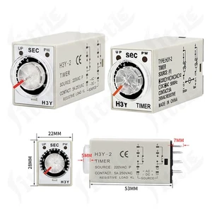 AC 220V 1-60s 3-60 minutos temporizador de retardo relé de tiempo H3Y-2/H3Y-4 8/14 pines con enchufe - Imagen 1 de 13