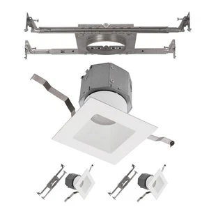 Pop-in 4in LED Square Recessed Light with Built-in Junction Box and New Const... - Picture 1 of 7