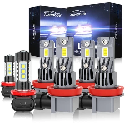 For Nissan Sentra 2013-2020 6Pcs 6000K LED Headlight Fog Light Bulbs Combo Kit - Image 1 of 4