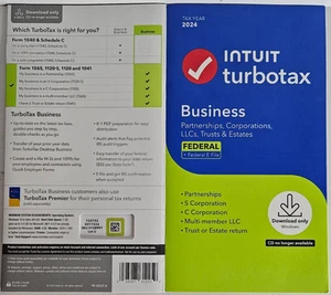 2024 Intuit Turbotax Business Partnerships Corporations Fédérales *NEUF* - Photo 1/2