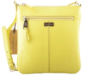 COLE HAAN Village CROSSBODY Ice Lemon yellow Swing pack Sling Shoulder Bag New - Picture 1 of 6