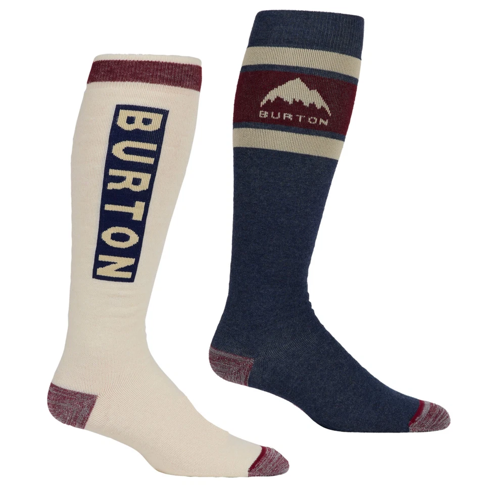 Burton Weekend Midweight 2 Pack Herren-Skisocken Snowboardsocken Blau/Beige