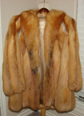 LKNW Oscar De La Renta $3000 Chaqueta de piel de zorro Abrigo de piel Talla M Foto 1 de 4