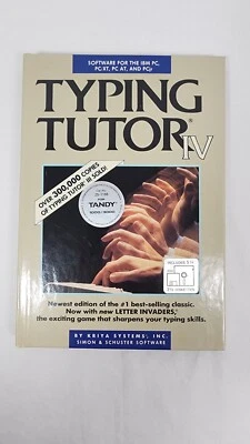 Typing Tutor IV 4 by Kriya Systems IBM PC PC/XT AT PCjr - Letter Invaders 3.5" - Image 1 of 4
