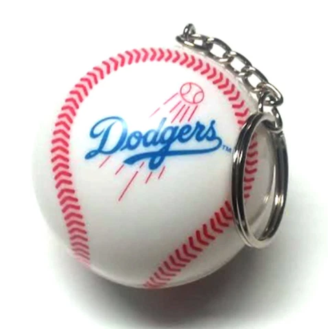LOS ANGELES DODGERS KEYCHAIN BALL 2" ROUND LICENSED NEW MLB CHARM PULL Cover
