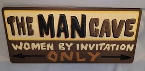 Mann Höhle Frau nur Einladung Vatertag Papa Geschenk Hausbar Garage Spielzimmer - Bild 1 von 7