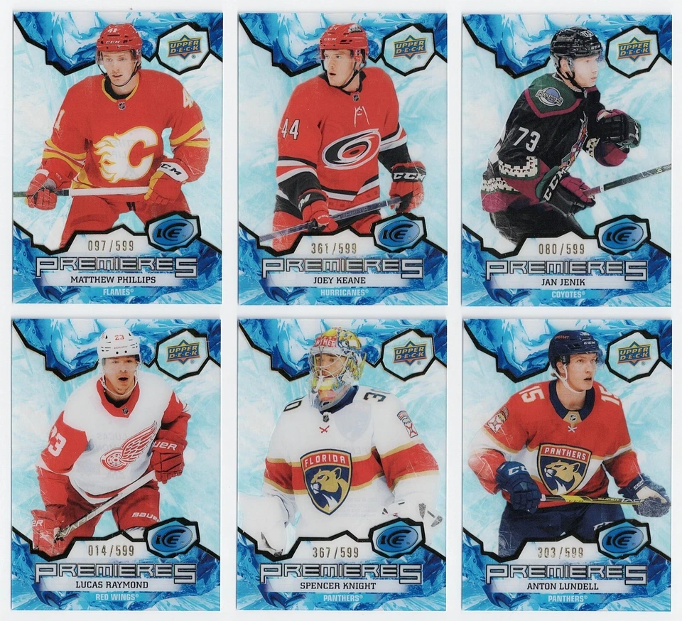 2021-22 Upper Deck Ice Premieres Rookie Blue Blaster #/599 RC Pick From List - Image 1 of 1