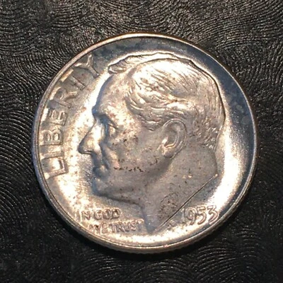 1953 年罗斯福银币-高品质扫描 #M863 — 第 1/2 张图片