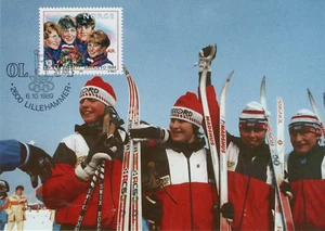 Noruega 1989 2024, NK 1079 canc. el día de emisión, postal olímpica. - Imagen 1 de 1