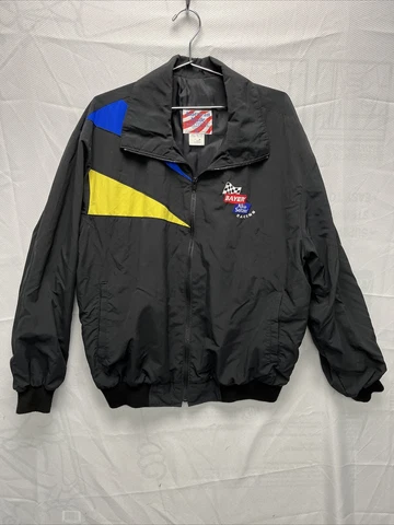 Bayer Alka-Seltzer Embroidered Vintage American Made Sportswear Jacket Mens XL Cover