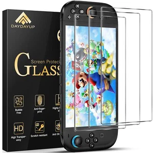 Paquete de 3 protectores de pantalla de vidrio templado para Nintendo Switch 7,9 pulgadas de viaje transparente - Imagen 1 de 7