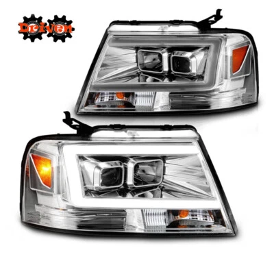 04-08 Ford F150 Harley Iluminación Cromo Proyector C DRL LED Faros Marca LT Foto 1 de 4