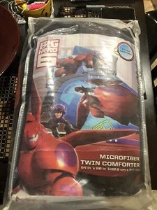 New Disney BIG HERO 6 MICROFIBER TWIN COMFORTER SUPERHERO BOYS BED 64" X 86" - Picture 1 of 2