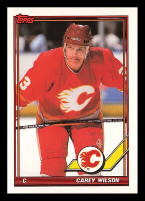 Carey Wilson #85 1991-92 Topps Calgary Flames - Image 1 of 2
