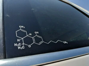 Pegatina de ventana de vinilo de estructura compuesta química de THC - Imagen 1 de 2