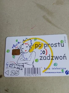 POLAND chipcard   girl with red lips - Picture 1 of 2