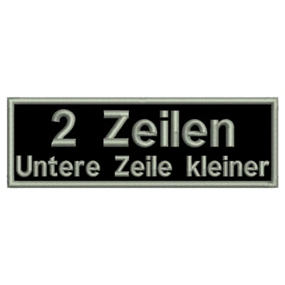 SMART-OUTDOOR Rechteck 2-zeilig - 2. Zeile kleiner Namenspatch Wunschtext Aufnäher Firma Name