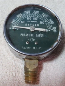 Vintage OXYGEN Pressure gauge  Steampunk Altered Robot Art - Picture 1 of 4