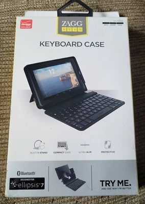 ZAGG FOLIO ELLIPSIS 7 TABLET BLUETOOTH PROTECTIVE KEYBOARD CASE STAND-BRAND NEW! - Image 1 of 4