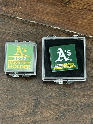 Oakland A’s Athletics 2022 & 2023 Season Ticket Holder Lapel Pin SGA STH NEW Lot Cover