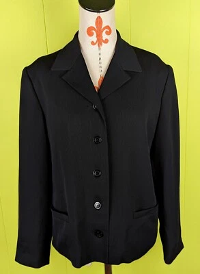 Blazer Chaqueta de Carrera De Colección Alanni by Donny Brook Mujer 12 Negro 5 Botones Frontal Usada en Excelente Condición Foto 1 de 4