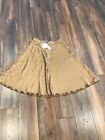 Booboo satin full swing skirt in dark gold size 16 with tags