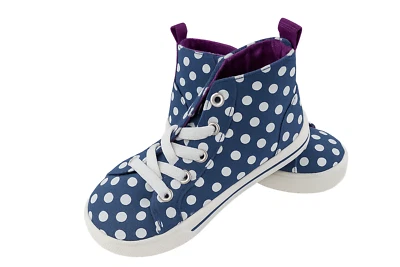 Carter's Niñas Pequeñas "Angie" Lunares Azul Marino/Blancohi Top Zapatillas Zapatos Talla 8 Foto 1 de 4