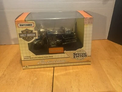 Harley Davidson Electra Glide 1993 Matchbox 1968 azul FLH motocicleta escala 1/15 Foto 1 de 4