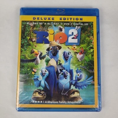 RIO 2 (Blu-ray 3D + Blu-ray + DVD + Digital HD, NEW) Combined Shipping Available - Image 1 of 3