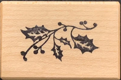 Sello de goma PSX B-308 Tiny Holly Berry Branch Foto 1 de 3