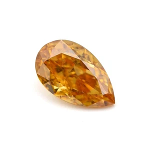 0.25 Ct Natural Fancy Vivid Color Orange Diamond Pear VS2 GIA Certified Jewelry - Picture 1 of 7