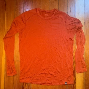 REI 100% Merino Wool Base Layer Co-op Shirt Mens Large Rust Red / Orange - Picture 1 of 4