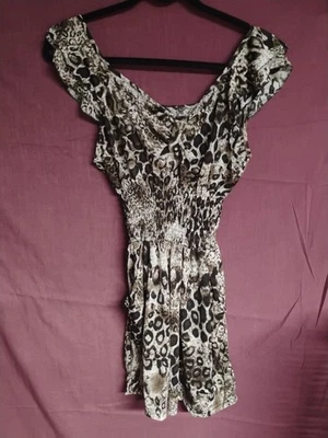 Leopard Romper Womens Size Large Animal Print - Image 1 of 4