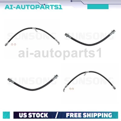 Kit de manguera hidráulica de freno trasero delantero 4 piezas para Toyota Sienna 1998-2003 Foto 1 de 4