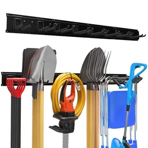 Garage Garden Tool Organizer Wall Mount, Heavy Duty Garage Tool Storage Rack ... - Picture 1 of 5
