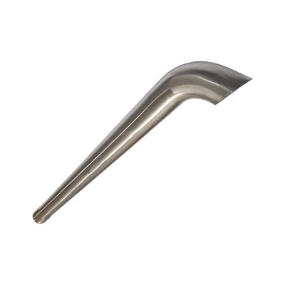 ALUTEC RACING PARTS Universal Traktor Endrohr 60 mm gebogen Edelstahl Endstück Schlepper Auspuff