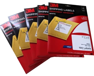Etiquetas de envío imprimibles 3M, 3-1/3" x 4", blancas, 150 (mismo tamaño que Avery 8164) - Imagen 1 de 4