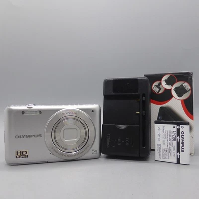 Olympus Digital Camera VG-120 14.0MP Silver Tested With Battery and Charger - Image 1 of 4