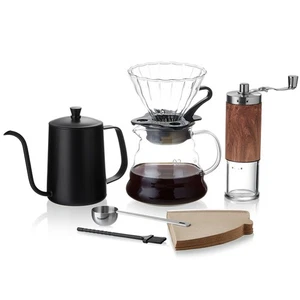 Pour Over Coffee Maker Set – 6-Piece Set with Coffee Maker, Hand Coffee Grind... - Picture 1 of 8