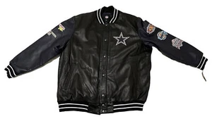 NFL Dallas Cowboys Varsity Leather Super Bowl Jacket Snap Closure Men’s 4XL - Bild 1 von 12