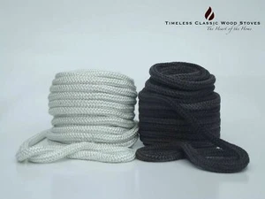 1M x 19mm Wood fire Stove/ Heater door rope seal, gasket- Fibreglass BLACK tone - Picture 1 of 1
