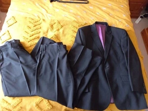 Mens Skopes Suit Black Size 42s With 2 Trousers - Picture 1 of 9