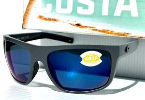 NEW COSTA Del Mar BROADBILL Matte Grey POLARIZED Blue 580P Lens Sunglass BRB 98 - Picture 1 of 18