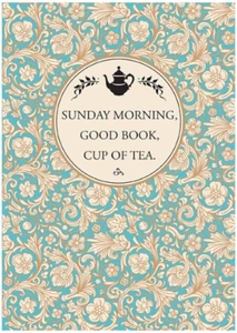 Tarjeta de felicitación - Amante del té y los libros - En blanco - Imagen 1 de 1