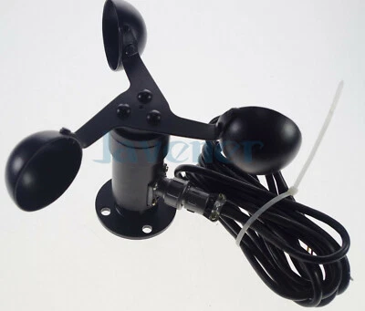 0-5V/4-20mA/RS485/Pulse Signal Aluminium Wind Speed Sensor Anemometer Three Cups