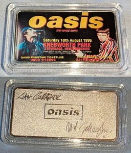 Oasis Silver Bar Liam Gallagher Signed Ticket Brit pop Concert Music Noel Indie - Picture 1 of 23