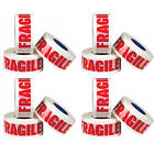 12 ROLLS OF FRAGILE PRINTED PACKING PARCEL CARTON SEALING TAPE 48MM X 66M